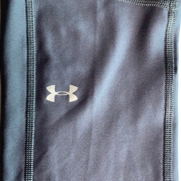 Under Armour Grey Metallic compression legging pants small - Picture 2 of 6